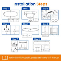 Eight-step illustrated assembly instructions